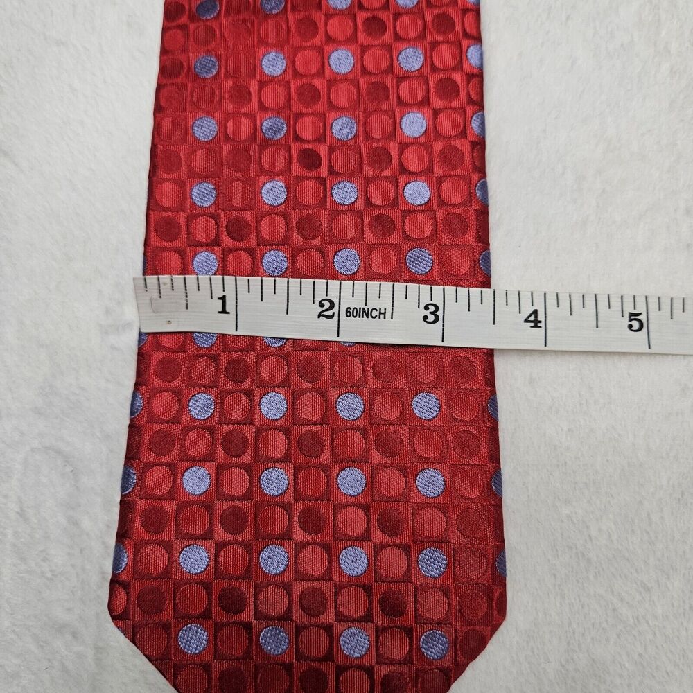 Ted Baker London Silk Ties Lot of 2 Circles Red Green Purple Retro Geometric - Picture 13 of 15